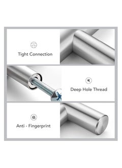 Home Inch Brushed Nickel Cabinet Handles Cabinet Pulls Nickel Dresser Drawer Pulls Stainless Steel Kitchen Cabinet Handles Silver 4 Inch Overall Length  - Image 2