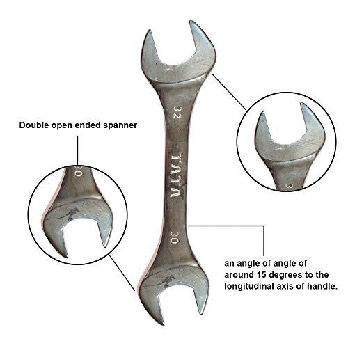 AGRICO TATA D.O.E. Spanner Set (12 Pcs) | Open Jaw Spanner Set/Wrench Set/Tool Kit Multipurpose Home Use and Professional Spanners Corrosion Resistant Chrome Plating DOE Jaw Spanners | Chrome Finish - Image 2