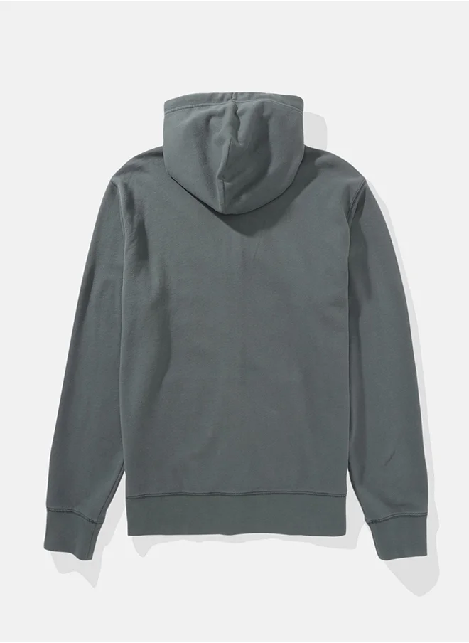 امريكان ايجل AE Logo Graphic Zip-Up Hoodie