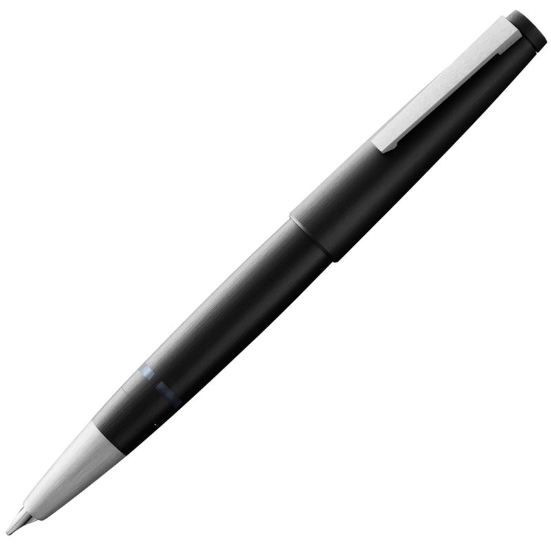 Lamy 2000 black - elegant Fountain Pen in robust fibreglass barrel - 14 ct. gold nib, partially platinum-plated - nib size EF - Image 1