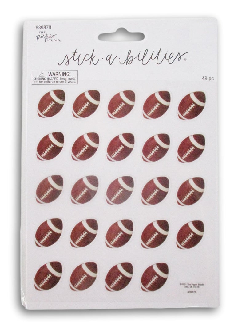 Football Stickers for Journaling Scrapbooking Cardmaking Arts Crafts 48 Pieces
