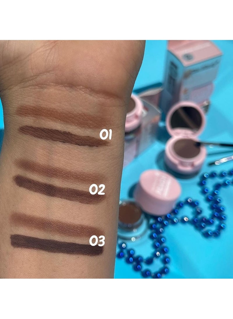 Kiss Beauty 2 in 1 Eyebrow Powder & Gel eyeliner All-in-One Brow Powder & Gel Eyeliner – Easy-to-Use, Travel-Friendly for Natural & Bold Looks  - Image 2