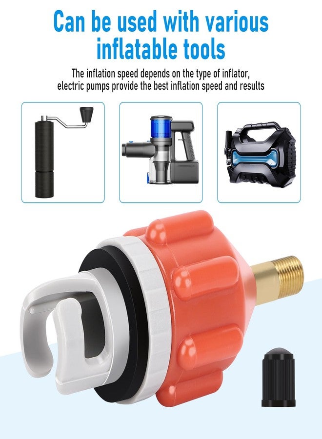 Aoiiefe 2PCS SUP Pump Adapter, Sturdy Air Valve Adapter with Strong Sealing, Universal Inflation Adapter for Stand Up Paddle Board, Inflatable Kayak and Water Sports Inflatables - Image 5
