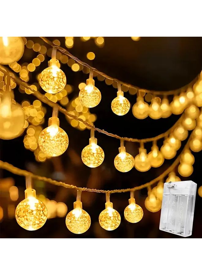 Warm White Bubble Ball String Lights 40 Lights 6M For Indoor Party Christmas Decor - Image 1