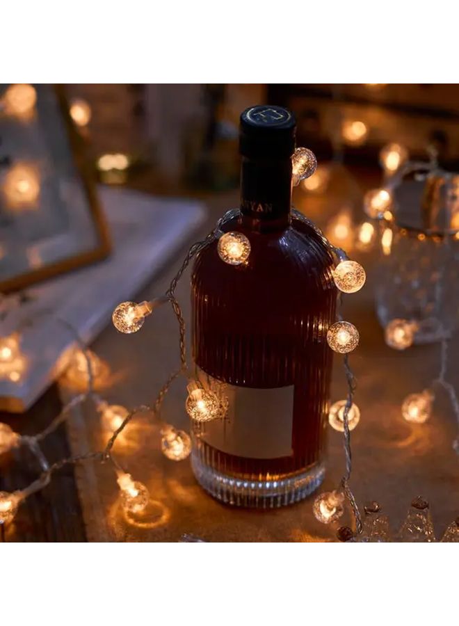 Warm White Bubble Ball String Lights 40 Lights 6M For Indoor Party Christmas Decor - Image 5