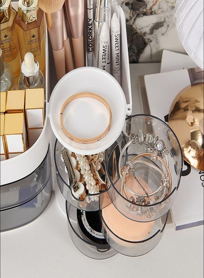 Azelf Cosmetics Household Storage Box Turntable Split Lattice Drawer Type Internet Celebrity Desktop Dressing Table Skin Care Layered Storage Rack - Image 5