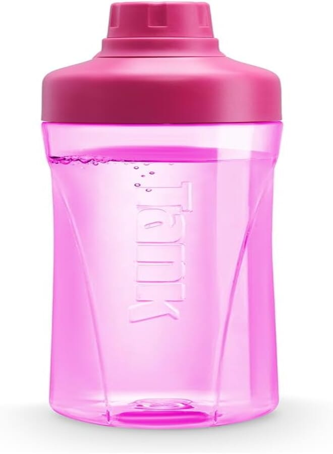 Tank Tritan Plastic Water Bottle 550mL, Pink, BPA Free