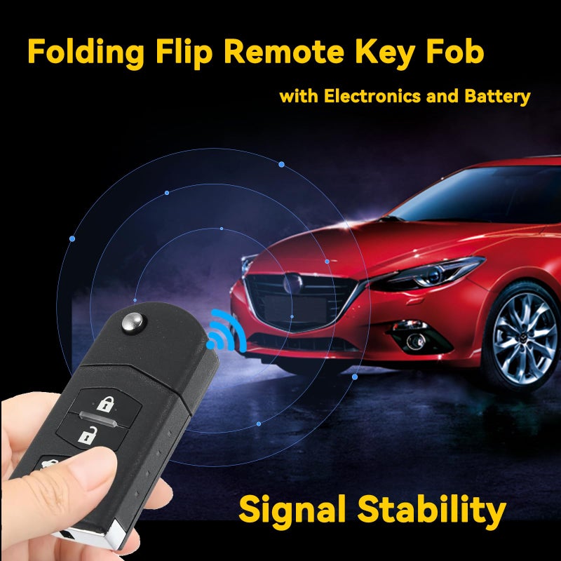 Replacement Remote Key: 3+1 Key - Keyless Entry Mazda Flip Key for Mazda Vehicle Owners - Image 5