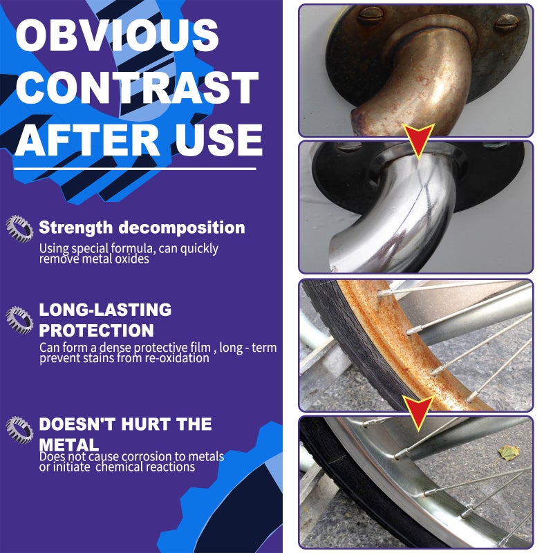 Homonth Metal Rust Removal Spray Anti-Rust Lubrication Cleaning Power Rust Loosening Multi-Functional Gentle And Convenient Spray - Image 5