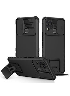 HuHa Case Cover For For Infinix Hot 10s Stereoscopic Holder Sliding Camshield Phone Case(Black) 