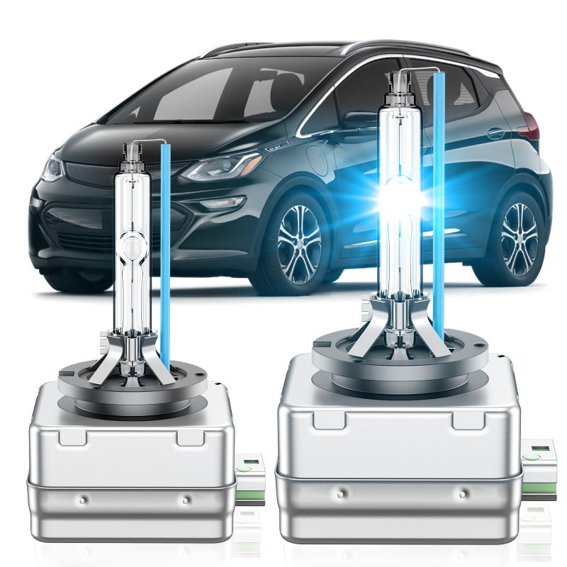 SENROBO Fit for Chevrolet 20172021 Bolt EV 20182022 Chevy Traverse Blazer 20152020 Tahoe Suburban HD SSV PPV LS LT D3S HID Xenon Headlight Bulbs High Low Beam Bulb 8000K White Blue Pack of 2 - Image 2