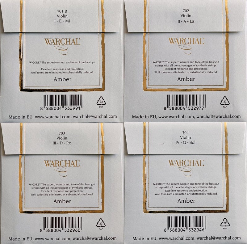 Warchal مجموعة أوتار كمان عنبر بنهاية كروية E - Image 2