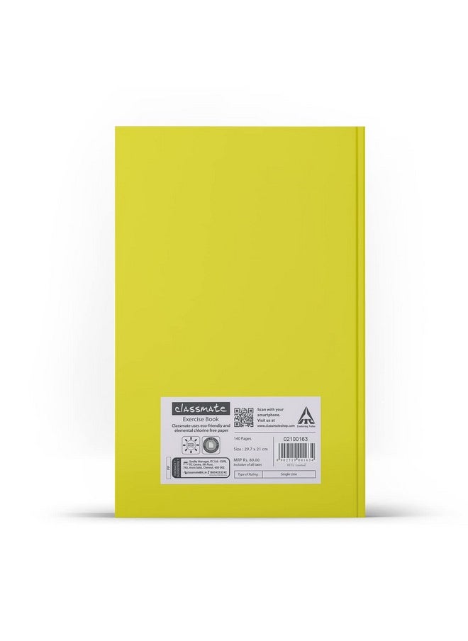 classmate Classmate Pulse PP Cover Longbooks, A4 size, Single Line, 140 Pages (Pack of 6)  - Image 2