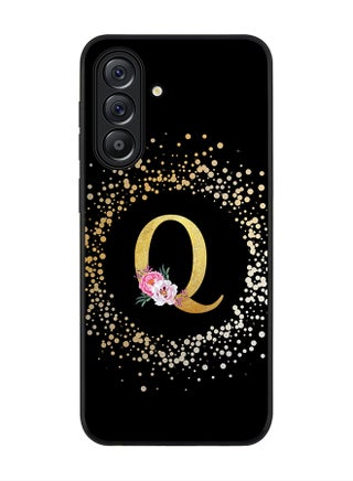 Custom Monogram Floral - Q ( Black )