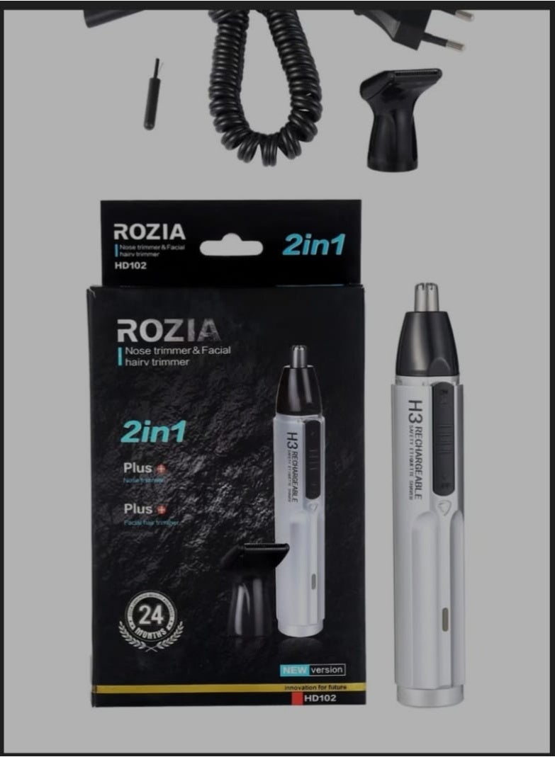 Rozia Nose Trimmer & Facial Hair Trimmer 2in1 - Image 1
