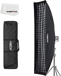 AMBITFUL AMBITFUL FW35x160 35x160cm Strip Honeycomb Grid Bowens softbox, with Honeycomb Grid + Carrying Bag, for Bowens Mount - Image 1