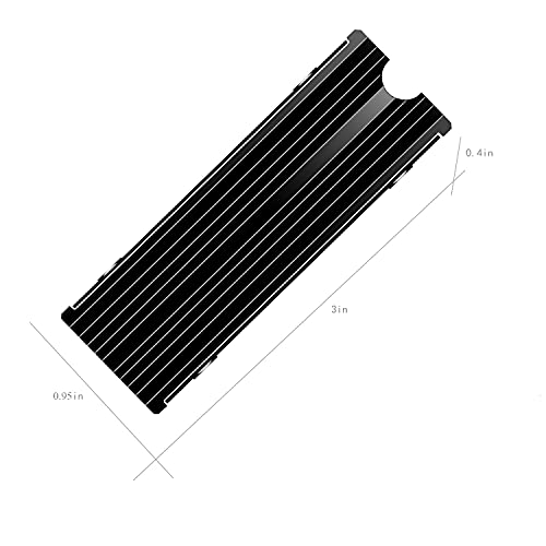 SGTKJSJS M.2 Heatsink Cooler 2280 SSD Double-Sided Heat Sink with Thermal Silicone pad for PS5/PC PCIE NVME M2 SSD(Black）) - Image 4