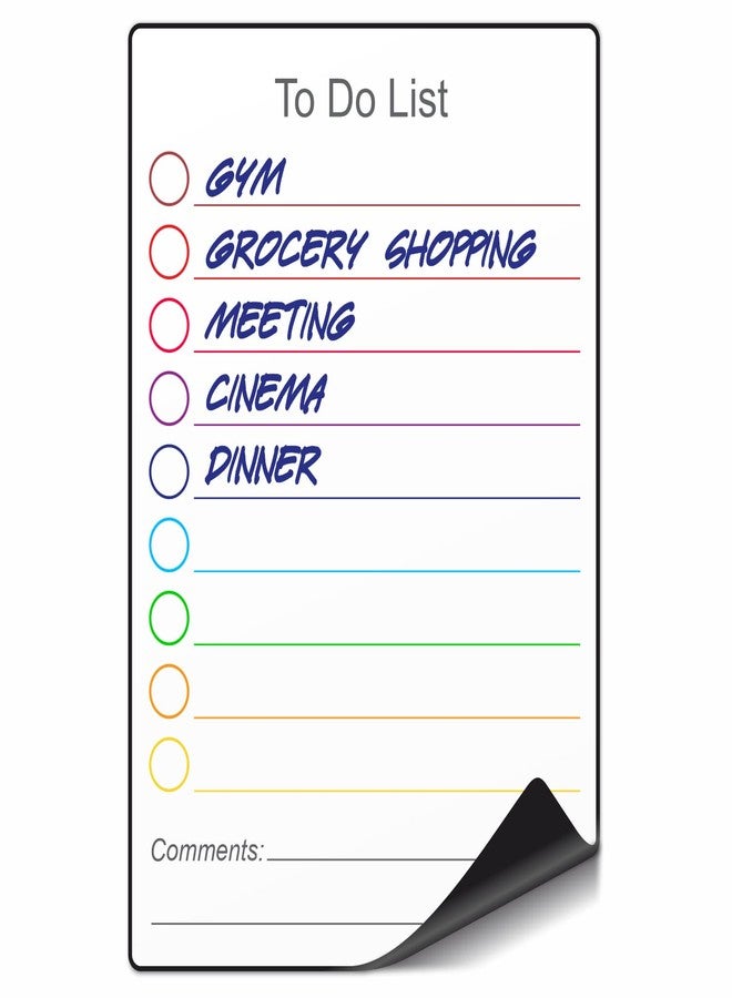 JUZARI Dry Erase Small Magnetic to Do List White Board for Fridge A5 - Lined Dry Erase Todo List for Refrigerator - Daily Magnetic Planner - Mini Whiteboard Checklist - Magnet Task List White Board - Image 1