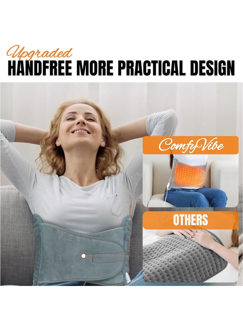 LAESO Wearable Heating Pad for Back Pain, Menstrual Heating Pad for Period, Electric Heating Pad for Cramps with Automatic Switch-Off and Temperature Settings Heating Pad for Abdominal Neck Shoulder Waist  - Image 2