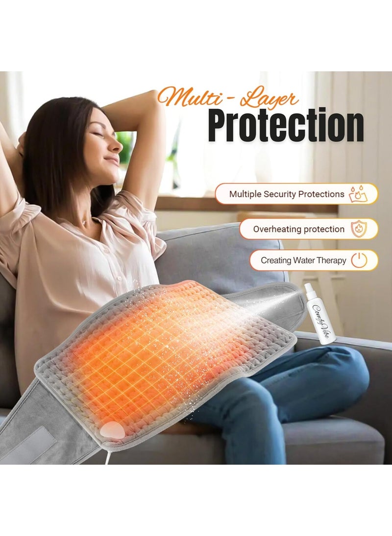 LAESO Wearable Heating Pad for Back Pain, Menstrual Heating Pad for Period, Electric Heating Pad for Cramps with Automatic Switch-Off and Temperature Settings Heating Pad for Abdominal Neck Shoulder Waist  - Image 5
