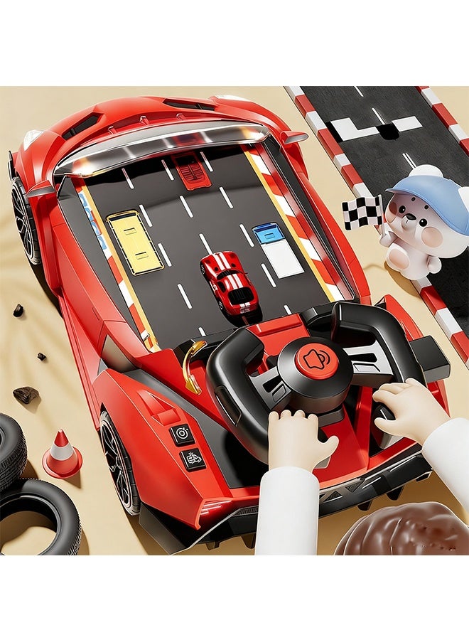 Children's Racing Simulation Driving Equipment Set, Adventure Challenge Game Console, Lighting, Sound Effects and Simulation Experience Device, Suitable for Children's Educational and Puzzle-Type Car Models and Toy Cars - Image 1