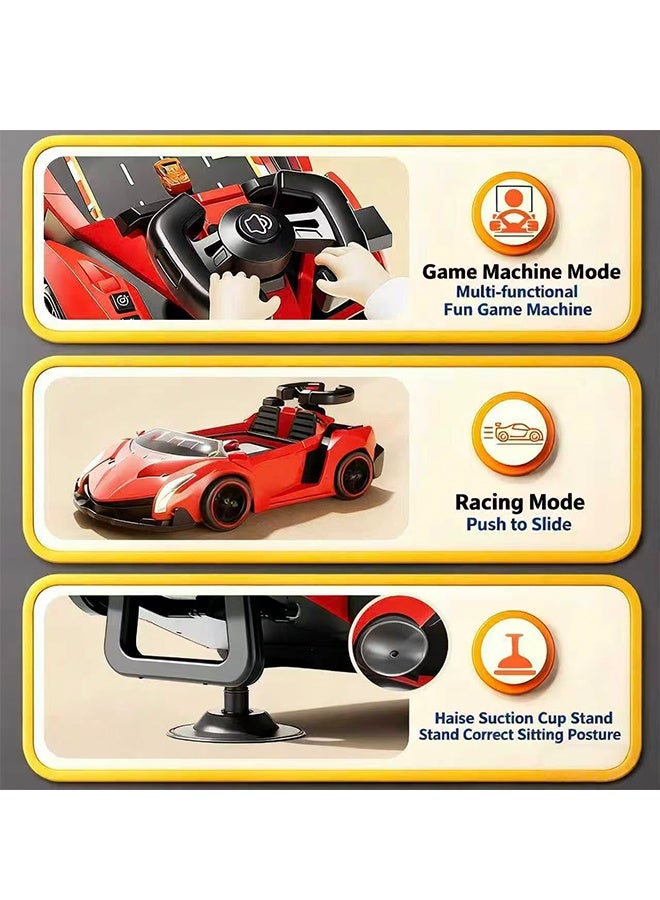 Children's Racing Simulation Driving Equipment Set, Adventure Challenge Game Console, Lighting, Sound Effects and Simulation Experience Device, Suitable for Children's Educational and Puzzle-Type Car Models and Toy Cars - Image 5