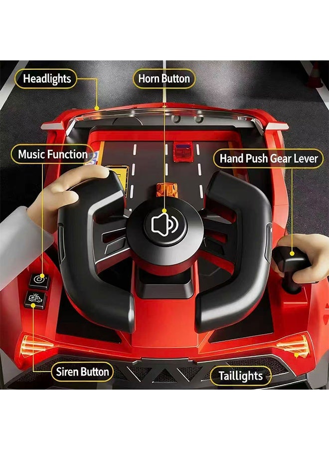 Children's Racing Simulation Driving Equipment Set, Adventure Challenge Game Console, Lighting, Sound Effects and Simulation Experience Device, Suitable for Children's Educational and Puzzle-Type Car Models and Toy Cars - Image 4