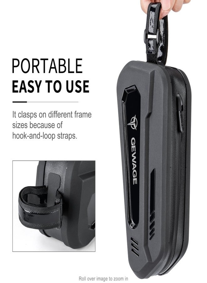 GEWAGE Bike Bag Bicycle Front Frame Bag Bike Phone Holder Bike Phone Bag Top Tube Bag Handlebar Bags Bike Accessories for Mountain Road Bike, Black - Image 3
