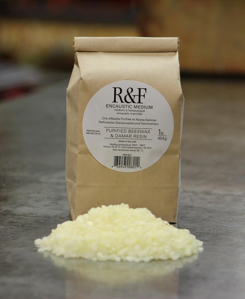 R&F Handmade Paints Encaustic Medium Pellets - 1 lb of Purified Beeswax & Damar Resin - Image 2