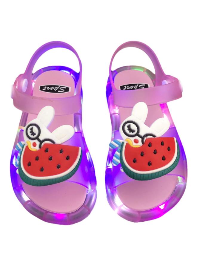 شك صنادل هلامي للأطفال مضيئة مع أضواء صنادل الأميرة الصيفية ذات الطراز الأجنبي صنادل كبيرة للأطفال والبنات والأولاد صنادل متقاطعة - Image 5