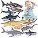 THINKBAY 10PCS 58 Shark Toys for Toddlers 35 57 Sea Ocean Animals Bath Toys for Kids Age 3 4 5 6 7 8 Shark Figurines Cake Toppers Birthday Party Favors Gifts for Kids Ages 3 4 5 6 7 8 - Image 2