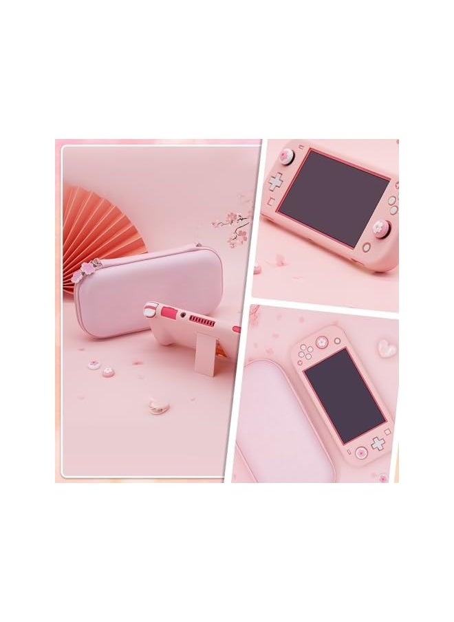 Pink Travel Carrying Case Accessories Kit for Switch Lite, Hard Protective Cover Skin Shell with Stand, Glass Screen Protector, Thumb Grip Caps 9 in 1 - pzsku/ZD3106CAE708FFDF78F4BZ/45/_/1734421605/993fa203-8867-4d53-925e-ca5a60561bc7