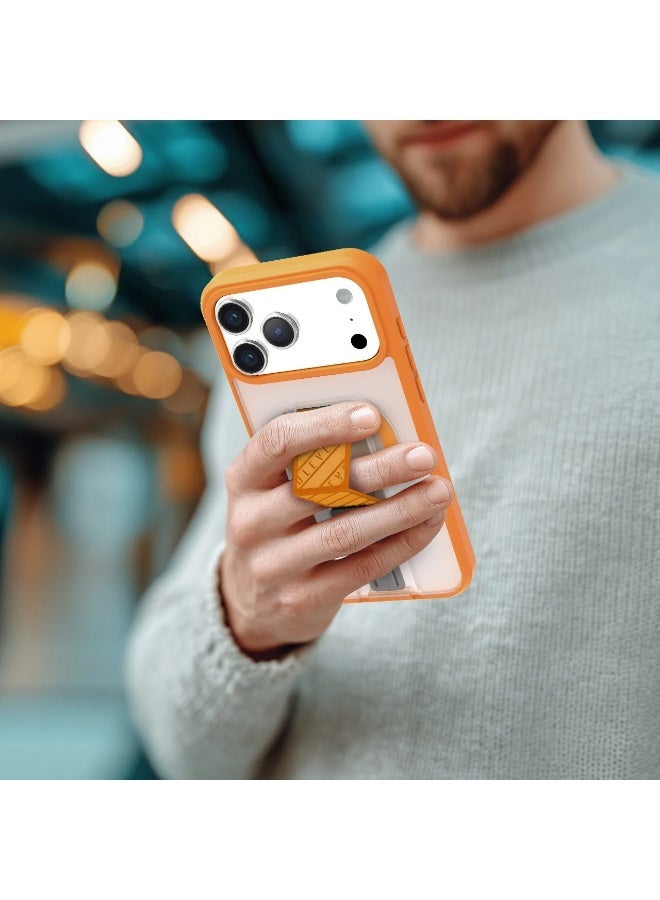 ليفيلو جراب ماج سيف مورفيكس كلارا جريب لهاتف آيفون 17 برو ماكس مع مصد مقاوم للصدمات ومغناطيس قوي/ غطاء خلفي مع حامل متعدد الاستخدامات على شكل حلقة على شكل حرف D - برتقالي شروق الشمس - Image 3