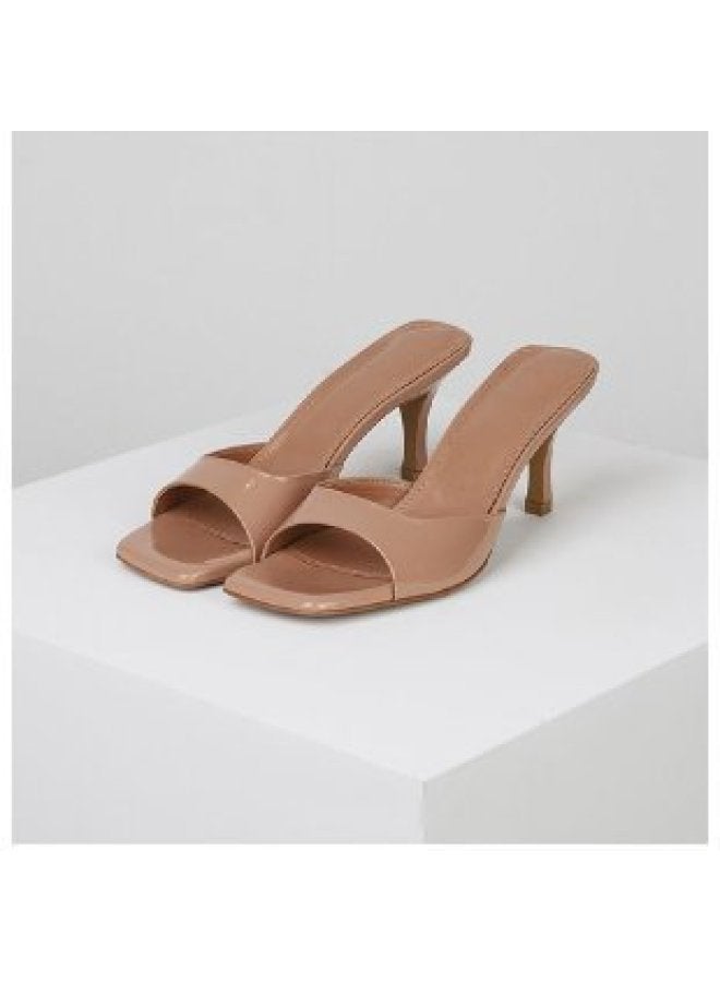High-heeled Sandals For Women,  Summer New Style, British Style Square Toe, Thin Heel, Large Size Women's Slippers For Outdoor Wear