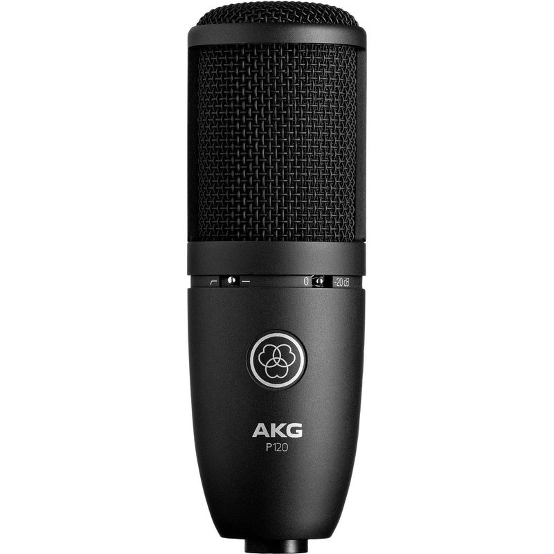 AKG P120 Cardioid Condenser Microphone (Black) with XLR-XLR Cable, Pop Filter & 10-Pack Straps Bundle - Image 2