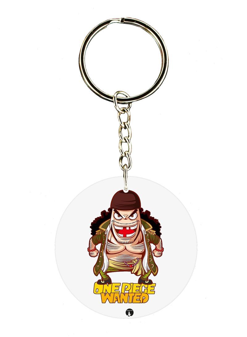 Double Sided One Piece Wanted Printed Keychain
