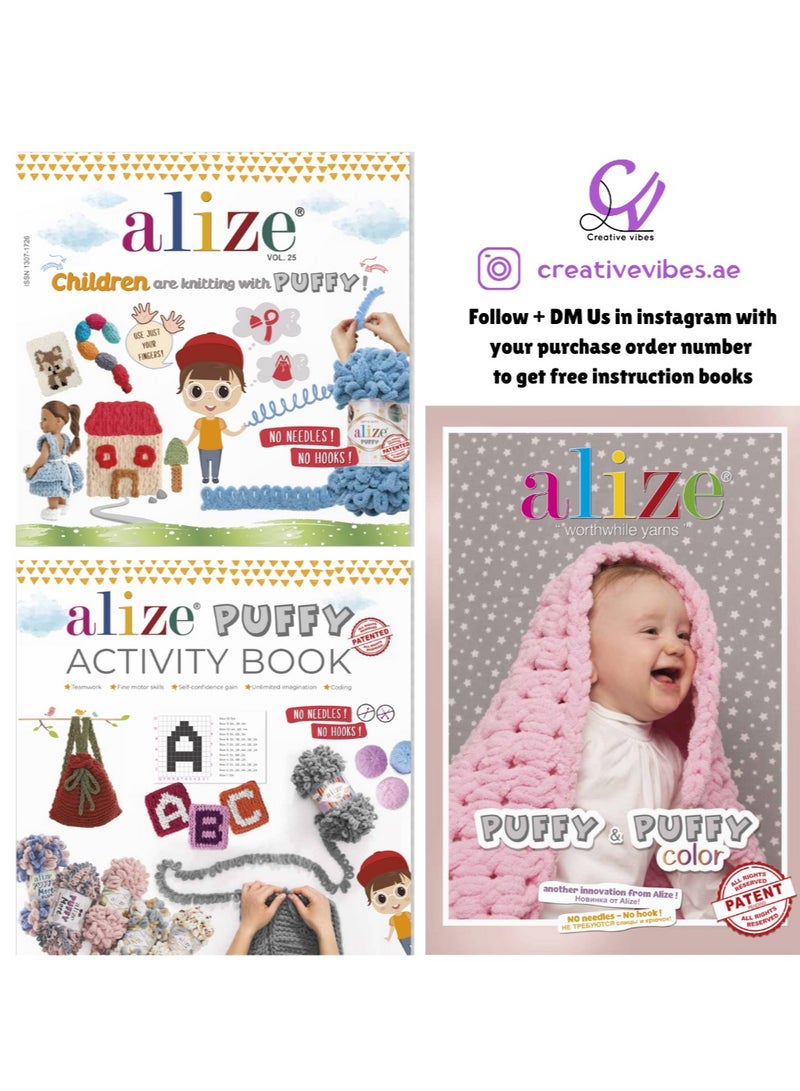 Alize Yarns خيوط أليز بافي – خيط للحياكة بدون إبر – اللون 490 - Image 2