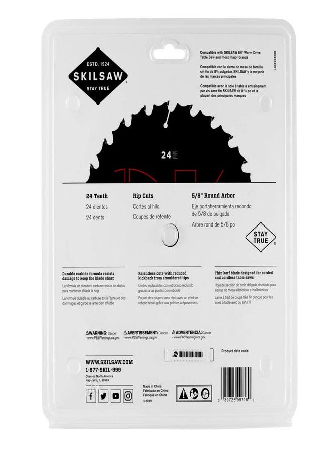 SKIL 8-1/4'' 24-Tooth SAW Blade for SPT99T Worm Drive Table Saw-SPT1012 - Image 3