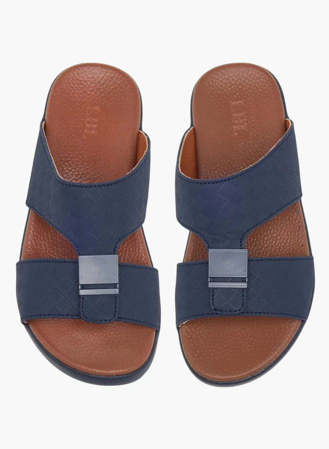 LBL by Shoexpress Textured Slip-On Arabic Sandals with Accent Detail