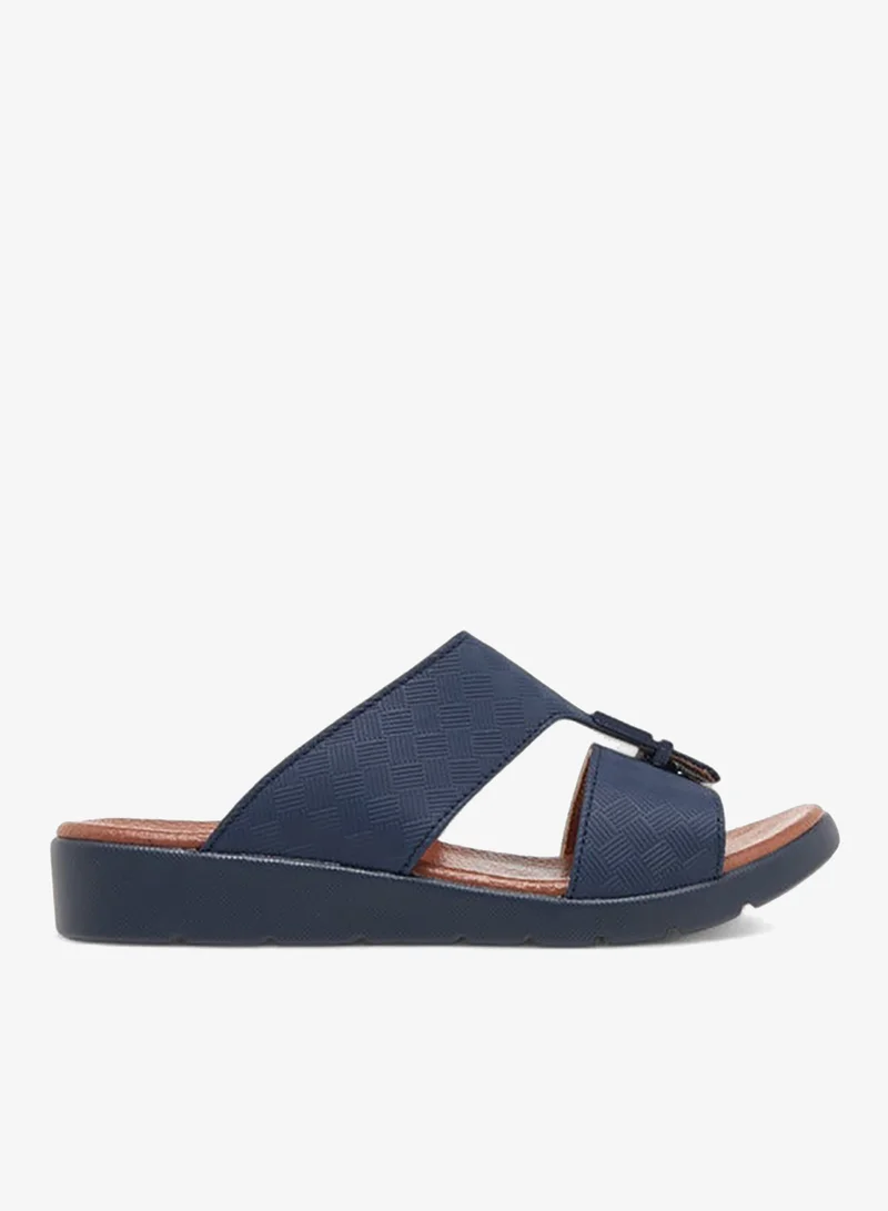 LBL by Shoexpress Textured Slip-On Arabic Sandals with Accent Detail