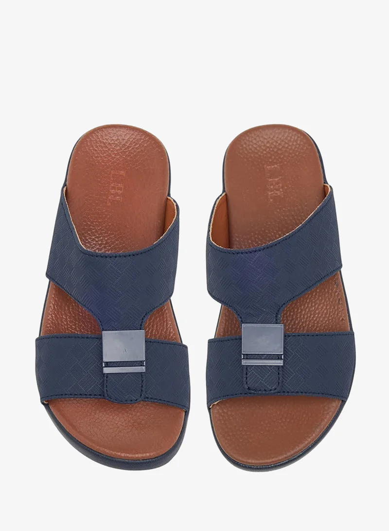 LBL by Shoexpress Textured Slip-On Arabic Sandals with Accent Detail
