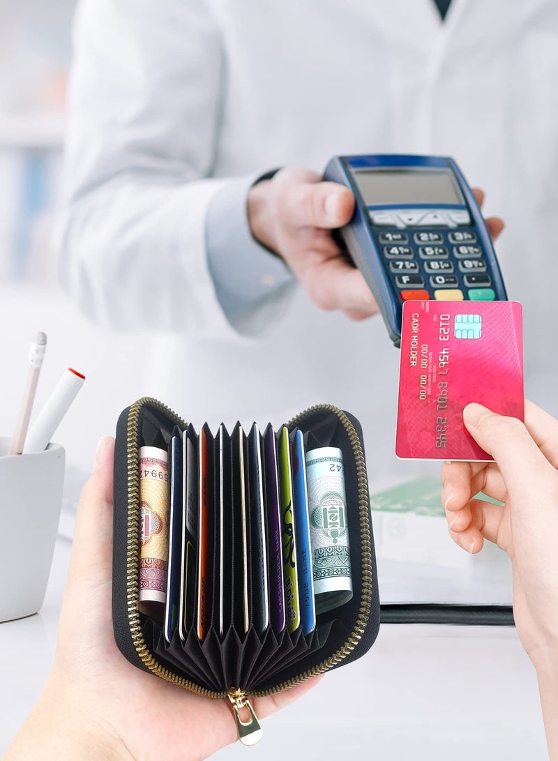 Excefore محفظة صغيرة، محفظة كرتونية لطيفة للفتيات، محفظة ثلاثية الطيات، محفظة نحيفة لحفظ النقود وجيب بطاقة الهوية، محفظة جلدية PU نحيفة، حاملي بطاقات الائتمان للنساء والفتيات (ابتسامة) - Image 2