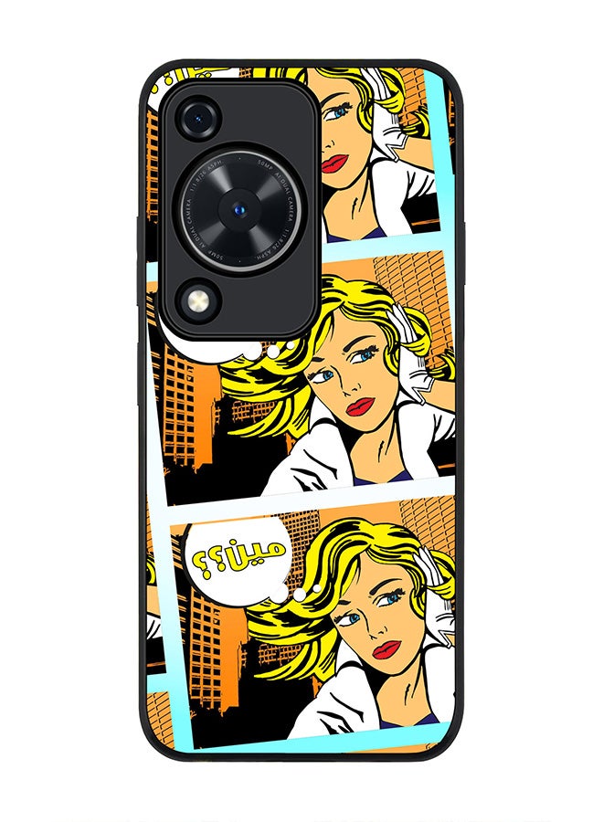 Stylizedd Rugged Black edge case for Huawei nova Y72 / Huawei Enjoy 70 4G, Slim fit Case Flexible Rubber Edges Anti Drop TPU Gel Thin Cover - Meen (Comic Strip) - Image 1
