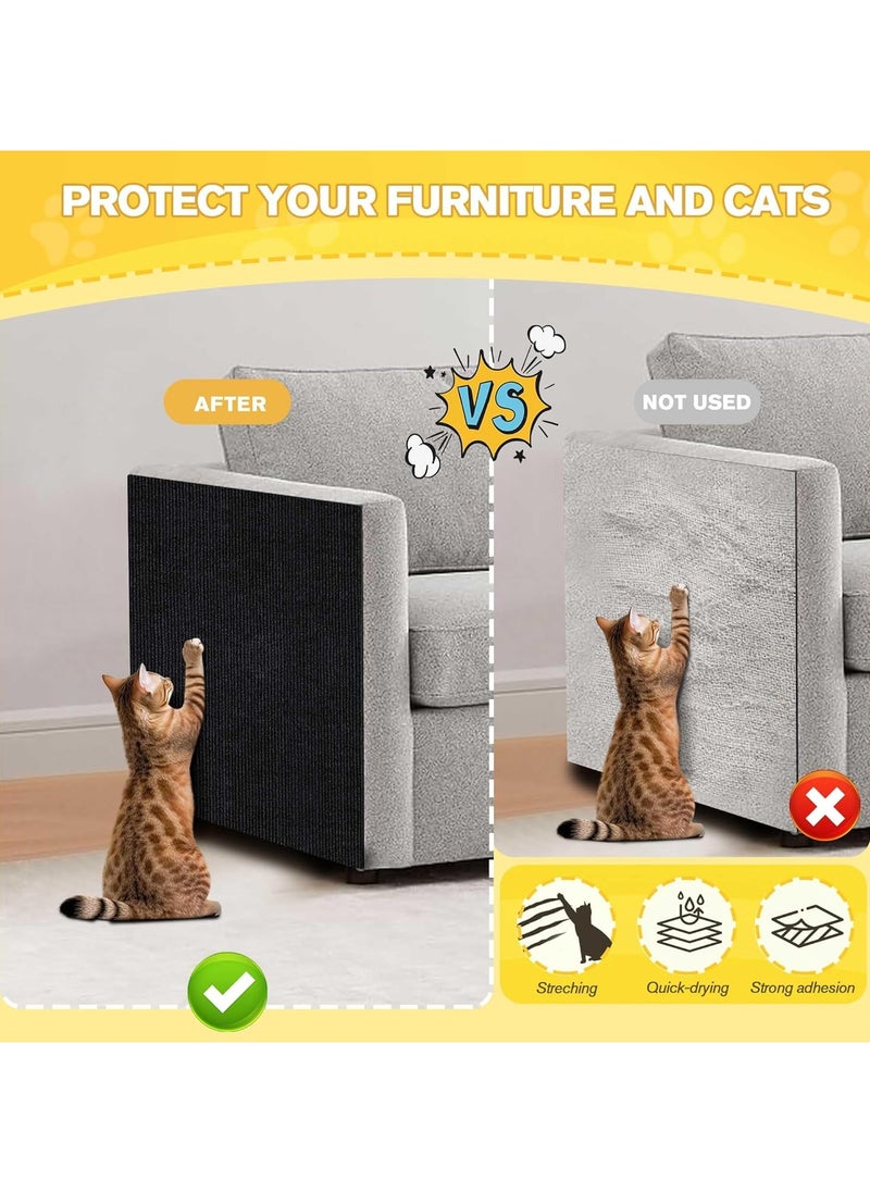 Neox - Cat Scratcher, Cat Scratching Pads, 39.37" x 23.6", Cuttable Cat Scratching Mat, Self-Adhesive, Cat Tree Shelves, Replacement Pad for Cat Tree Shelves, Sofa Furniture Protector cat accessories - Image 1