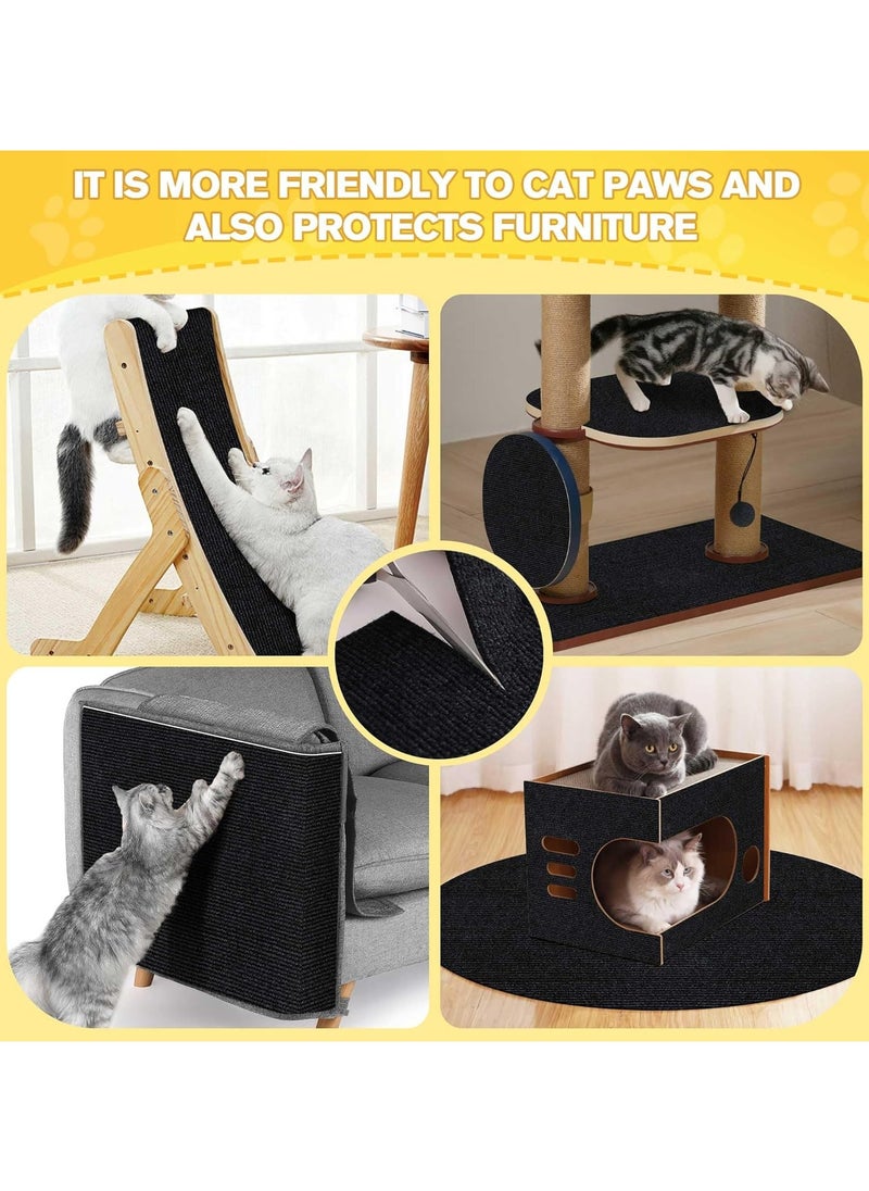 Neox - Cat Scratcher, Cat Scratching Pads, 39.37" x 23.6", Cuttable Cat Scratching Mat, Self-Adhesive, Cat Tree Shelves, Replacement Pad for Cat Tree Shelves, Sofa Furniture Protector cat accessories - Image 1