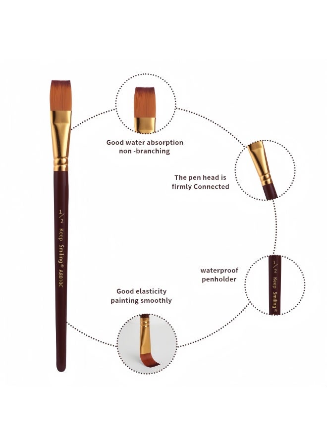 Keep Smiling Paint Brush Set 11pcs for Oil, Acrylic, Watercolor, Gouache Painting - Image 3