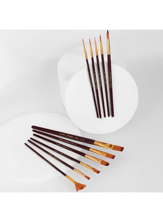 Keep Smiling Paint Brush Set 11pcs for Oil, Acrylic, Watercolor, Gouache Painting - Image 5