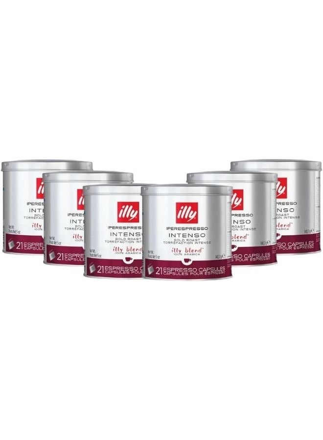 Illy Iper espresso Intenso Roast Coffee capsules compatible with illy iper espresso Machines Pack of 6 - Image 1