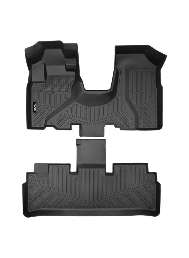 HAFIDI ® Floor Mats Fit for 2002-2006 Honda CRV All Weather Protection TPE Anti-Slip Automotive Floor Liners, Fits 1st & 2nd Row Full Set Custom Accessories, Black - Image 1