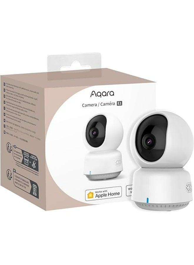 Aqara 2K Indoor Security Camera E1, Pan & Tilt, HomeKit Secure Video Indoor Camera, Two-Way Audio, Night Vision, Person Tracking, Wi-Fi 6, Plug-in Cam Supports HomeKit and IFTTT - Image 1